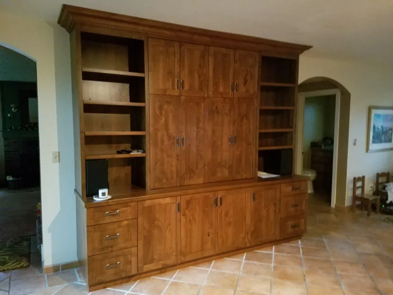 Custom entertainment center built-in on the Boise Bench